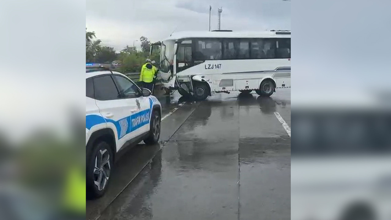 Istanbul havalimani personelini tasiyan servis kaza yapti 3 yarali 6DrguePQ